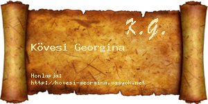 Kövesi Georgina névjegykártya