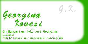 georgina kovesi business card
